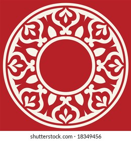 round floral frame