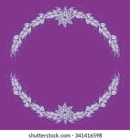 round floral frame