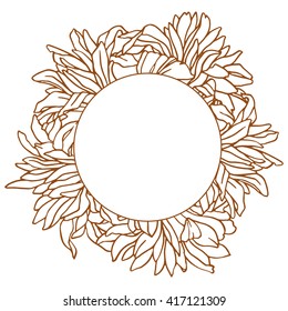 Round floral frame.