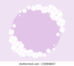 round floral frame background for postcards