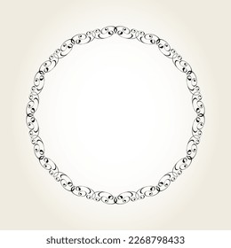 Round floral frame for your .From the largest and best collection of frames .