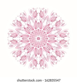 Round floral ornament