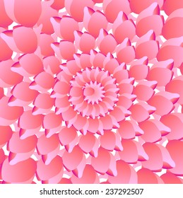 Round floral ornament background in vector