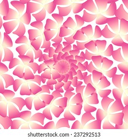 Round floral ornament background in vector