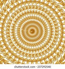 Round floral ornament background in vector