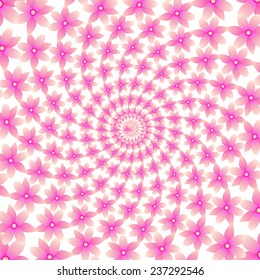 Round floral ornament background in vector
