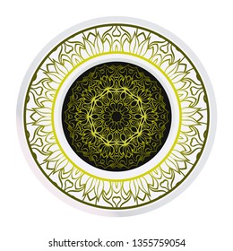 Round Floral Ornament Mandala. Vector Illustration.. For Home Decor, Interior Design, Coloring Book, Greeting Card, Invitation, Tattoo. Anti-Stress Therapy Pattern