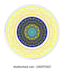 Round Floral Ornament Mandala. Vector Illustration.. For Home Decor, Interior Design, Coloring Book, Greeting Card, Invitation, Tattoo. Anti-Stress Therapy Pattern