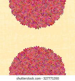 Round floral pattern. Gorgeous texture with flowers. Ornate floral background can be used for wallpaper, pattern fills, surface textures, card, postcard, poster, invitation, textile design, cover.