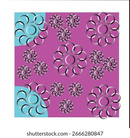 round flower design for shape