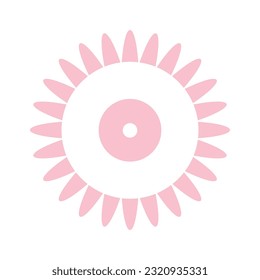 Ilustración de vectores de figura de flor redonda