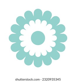 Ilustración de vectores de figura de flor redonda