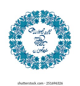 Round flower frame for your design