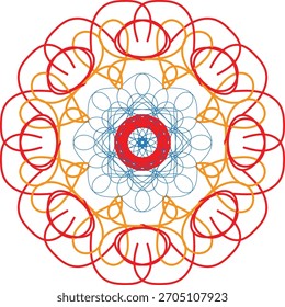 uma flor redonda com mandala