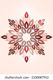 Mandala de flor redonda, patrón de vector mandala oriental, elemento decorativo. Diseño único de flores pétalas. Concepto de relajación y meditación para el logotipo de la página
