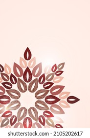 Round flower mandala, oriental mandala vector pattern, decorative element. Unique petal flower design. Relaxation and meditation concept for page logo