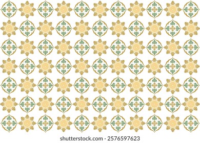 Round flower patterns, textiles, cultural traditions, ethnic designs, bright colors, beautiful.