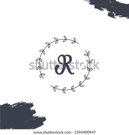 Round flower premium logo design