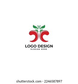 Forma redonda Flor Resumen Logo Diseño Ilustración vectorial