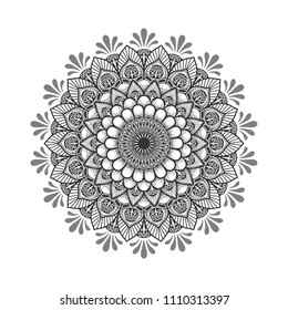 Round flower.Ornament of flowers .Indian pattern
