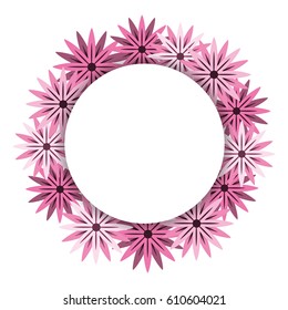round flowers decoration design