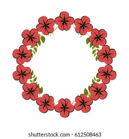 round flowers decoration design