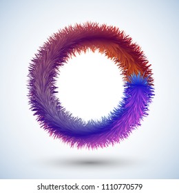 Round fluffy frame, fluffy ring