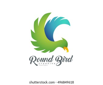 Round flying bird sign