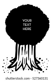 round foliage tree with space for text