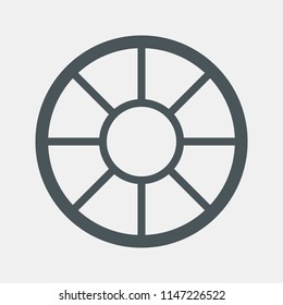 Round form house window vector