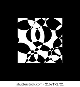 Round forms overlapped each other abstract background.