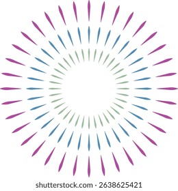 Round frame Abstract background with red and blue stripes vector