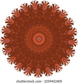 Round frame with abstract pattern. Vector file for designs.