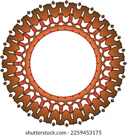 Round frame with abstract pattern. Vector file for designs.