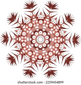 Round frame with abstract pattern. Vector file for designs.