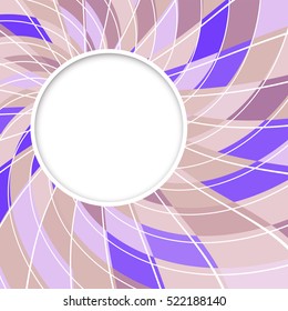 Round frame. Abstract vector background. Circle shape. Beige lilac violet color circles.