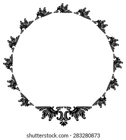 Round frame in baroque
