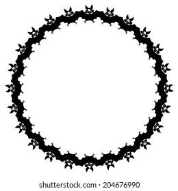 Round frame with bats