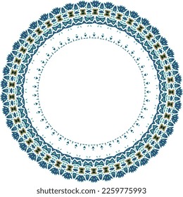 Round frame with a beautiful pattern. Vector file for designs.