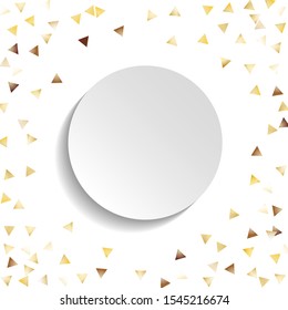 Round Frame of Big Star Confetti. 