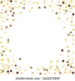 Gold Flying Stars Confetti Magic Christmas Stock Vector (Royalty Free ...