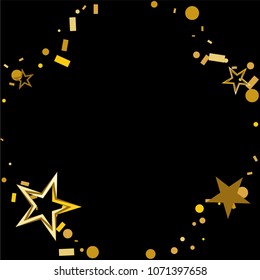 Round Frame Border Christmas Gold Stars Stock Vector (Royalty Free ...