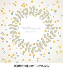 round frame from branches