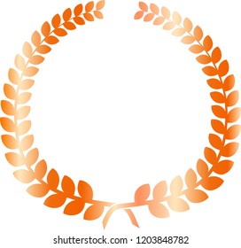 Round frame of Bronze laurel 
