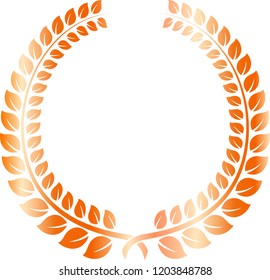 Round frame of Bronze laurel 