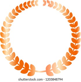 Round frame of Bronze laurel 