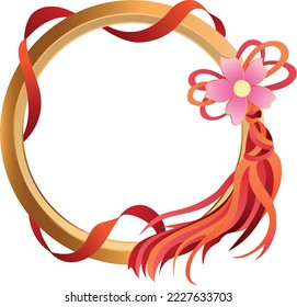 Rundrahmen mit chinesischem Knoten.