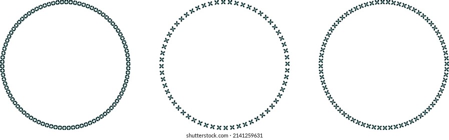  Round frame. Circle Ornamental decorative frame set