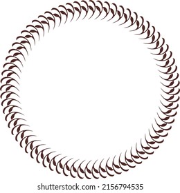 Round frame. Circle Ornamental decorative frame with leaves and floral element
