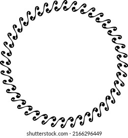 Round frame. Circle Ornamental decorative frame
